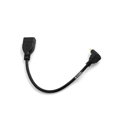 Afbeelding van SYSTEM S Mini HDMI kabel omwaarts hoekstekker hoek 90 graden naar ingang bus 22 cm