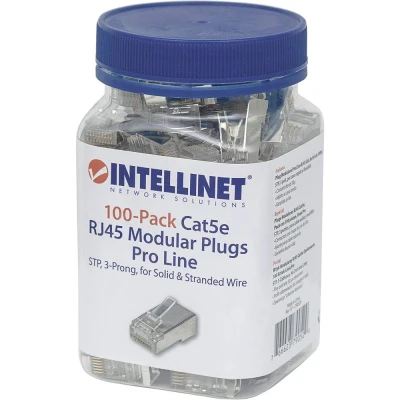 Afbeelding van Intellinet 790529, RJ45, Grijs, Mannelijk, Haaks, Polycarbonaat (PC), Cat5e