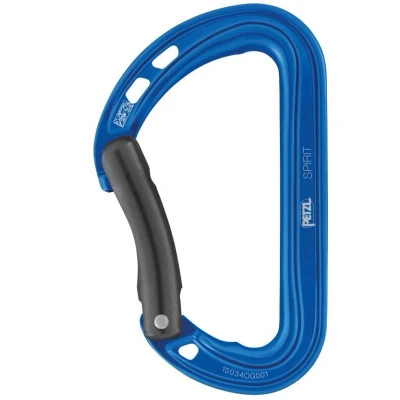 Afbeelding van Petzl Spirit Bent snapper karabiner met keylock systeem blauw