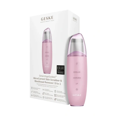 Afbeelding van GESKE SmartAppGuided™ MicroCurrent Skin Scrubber &amp; Blackhead Remover 9 in 1 Tools huidverzorging Gezichtsreiniging Anti aging en reiniging Professionele facelift Mee eter verwijderaar