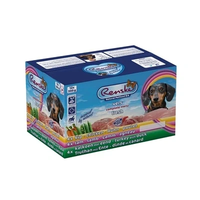 Afbeelding van Renske Vers Vlees Mutipack Kip/Lam/Kalkoen/Eend 12X395 GR