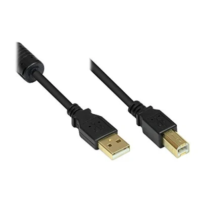 Afbeelding van Good Connections GC M0079 &quot;PREMIUM&quot; aansluiting/printerkabel USB 2.0 stekker A op B, 0,5 m zwart