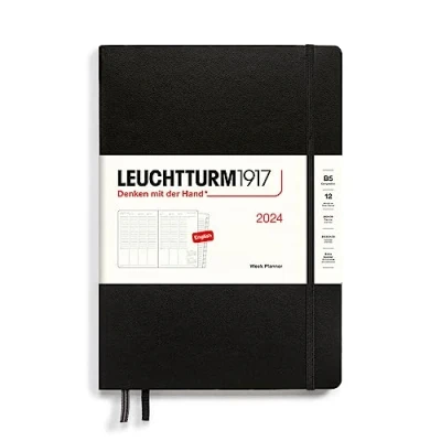 Afbeelding van LEUCHTTURM1917 367854 Weekplanner Composition (B5) 2024, 12 maanden, zwart, Engels