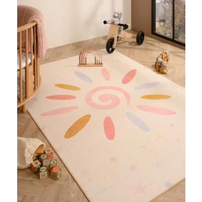 Afbeelding van Kindervloerkleed Joy Bloemenzon Crème 100x150 Cm