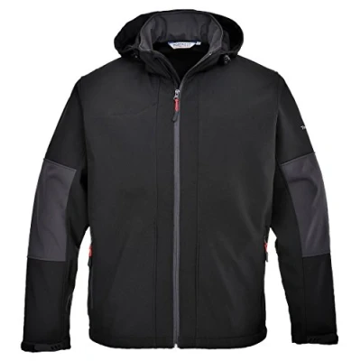 Afbeelding van Softshell met Capuchon (3L) maat Medium, Black