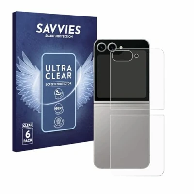 Afbeelding van Savvies (6 Stuks) Schermbeschermer voor Samsung Galaxy Z Flip6 (Achterkant) Screen Protector Ultra Transparant