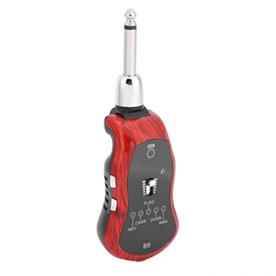 Afbeelding van Gitaarversterker, Gitaar Koptelefoonversterker Draadloze ontvanger Oplaadbare 3,5 mm Uitgang 5 effecten Gitaarversterker Accessoire Gitaarspullen