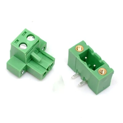 Afbeelding van Oiyagai 20 Set 5.08mm Pitch Rechte hoek 2 Pin PCB Pluggable Eindblokken Connectoren Groen