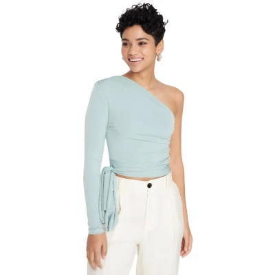 Afbeelding van Trendyol Bruine Slanke Elastische Gebreide Blouse Met Enkele Mouw En Strikdetail Twoaw23Bz00094