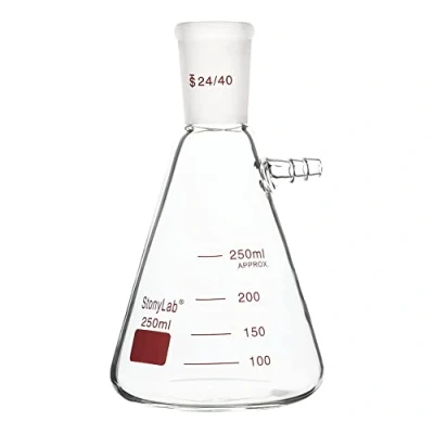Afbeelding van stonylab Filterkolf met 24/40 Standaard Conische Buitenverbinding, Zwaarwandige Borosilicaatglas Filterkolf, Bolt Neck Tubulation, 250 ml