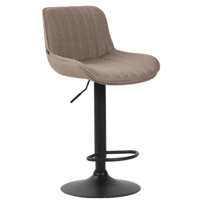 Afbeelding van CLP Barkruk Lentini Frame Zwart Stof Taupe