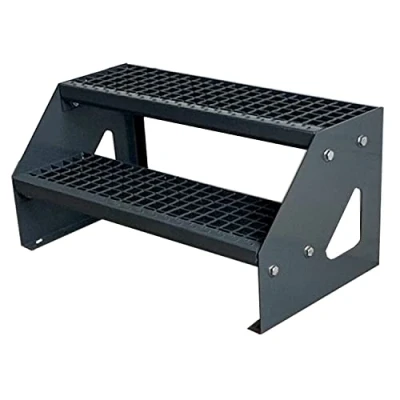 Afbeelding van Grating stalen Stringer trap 2 Treden Vrijstaande Volledig gegalvaniseerd en Antraciet Gepoedercoat Afmetingen (L x B H) 44cm 120cm 38cm Weerbestendig corrosiebestendig