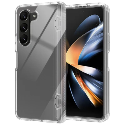 Afbeelding van Samsung Galaxy Z Fold 5 Hoesje Kunststof Accezz Hardcase/Backcover Transparant Telefoonhoesje Shockproof/Valbescherming
