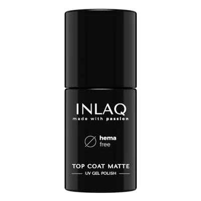 Afbeelding van INLAQ® Hema Free Top Coat Mat No Wipe UV met Matte Effect Gel Nail Polish voor Nagellak Zonder Héma en Di 6 ml