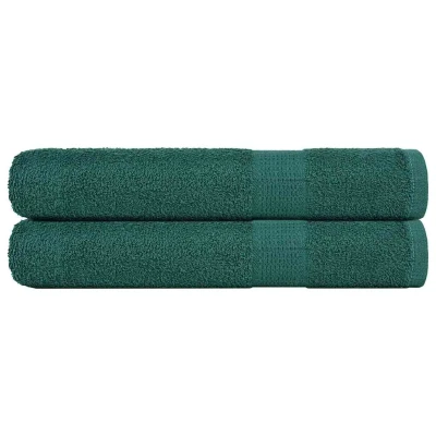 Afbeelding van vidaXL Saunahanddoeken 2 st 80x200 cm 360 g/m² 100% katoen groen
