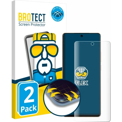 Afbeelding van BROTECT Full Cover Screen Protector voor Vivo X100 Pro (2 Stuks) Schermbeschermer, 3D Curved