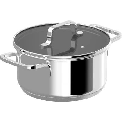 Afbeelding van DiNA Kookpot met deksel Helix Ø 18cm Metaal PFAS vrij