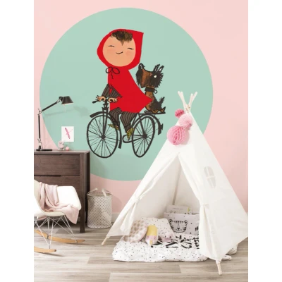 Afbeelding van KEK Wallpaper Circle Riding my Bike CK 027 (Met Gratis Lijm)