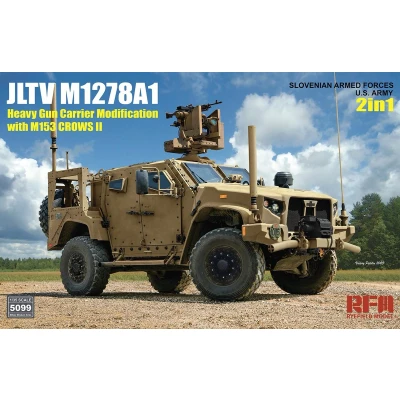 Afbeelding van 1:35 Rye Field Model 5099 JLTV M1278A1 Heavy Gun Carrier Modification with M153 Crows II US Army Plastic Modelbouwpakket