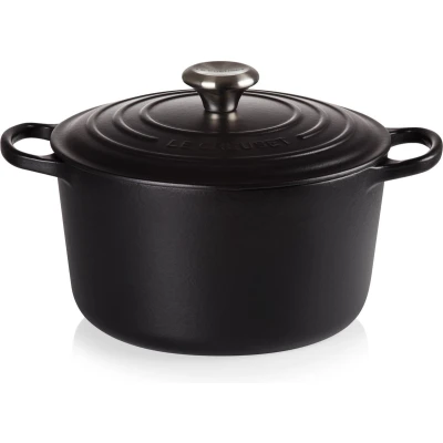 Afbeelding van Le Creuset Stoofpan Signature Hoog Mat Zwart 24 cm