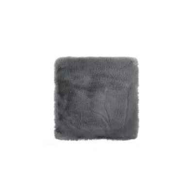 Afbeelding van LUXOR living zitkussen Coste kunstbont stoelkussen als decoratie woonkamer of gezellig stoel decoratief kussen 40 x cm vierkant antraciet 1 stuk
