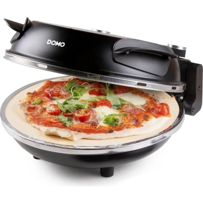Afbeelding van DOMO Pizza Oven &#039;My Express Pizza&#039; zwart pizzaoven met steen