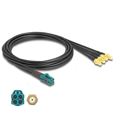 Afbeelding van Delock Kabel Mini FAKRA Z Buchse quad zu 4 x SMA B Typ HQ pro