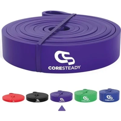 Afbeelding van Coresteady weerstandsbanden Geassisteerde Optrekband Trainingsbanden voor CrossFit Powerlifting Yoga Stretchmobiliteit (één per aankoop) mannen en vrouwen (3# PAARSE/MIDDEN)