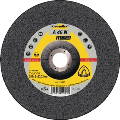 Afbeelding van Klingspor Afbraamschijf D125xS6mm gebogen aluminium gat 22,23 mm 10 stuks 2226