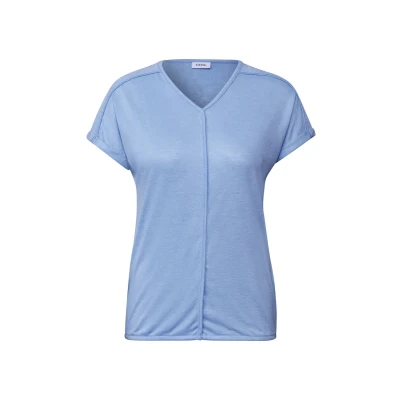 Afbeelding van Cecil MIT DEKONÄHTEN Tshirt print, Dames, Maat: Large, Blau