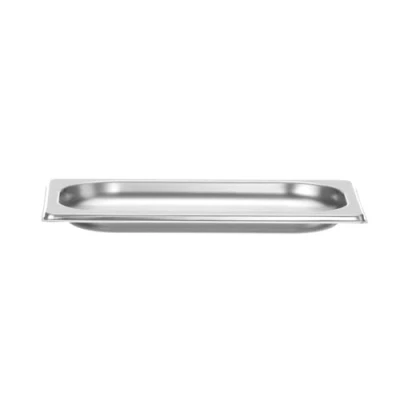 Afbeelding van HENDI Gastronorm container, temperatuurbestendig van 40 tot 300C, stapelbaar, geschikt voor ovens, bain marie en vriezers, chafing dishes, 0.9L, GN 1/4, 265x162(H)20mm, roestvast staal