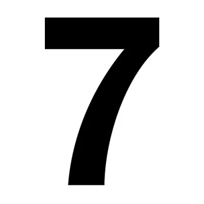 Afbeelding van kfz_673_7 Cijfersticker nr. 7 in zwart, hoogte 10 cm, zelfklevend huisnummer, cijfer om op te plakken, voor buiten, brievenbus, deur, weerbestendig