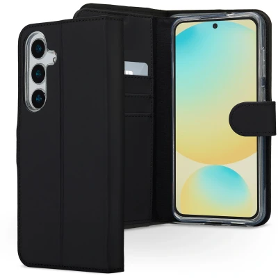 Afbeelding van Samsung Galaxy S25 FE Hoesje Kunstleder Accezz Bookcase Zwart Telefoonhoesje
