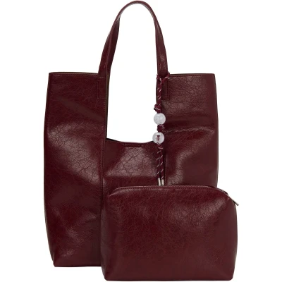 Afbeelding van usha 2IN1 SET Shopper, Dames, Maat: One Size, Burgundy