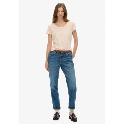 Afbeelding van Superdry Scoop NECK Tshirt basic, Dames, Maat: 42, Mauve morn pink