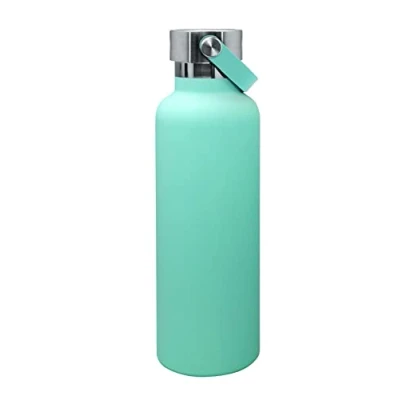 Afbeelding van Nerthus Thermosfles, dubbelwandige handgreep, voor koude en warme temperaturen, turquoise design van roestvrij staal, 750 ml, BPA vrij, 18/8