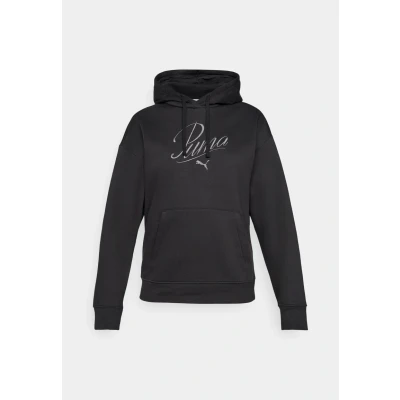 Afbeelding van Puma Script Comfort Hoodie Hoodie, Dames, Maat: Large, Black