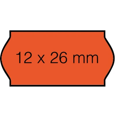 Afbeelding van Prijsetiket 12x26mm Sato Samark permanent fluor rood