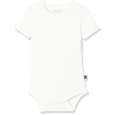 Afbeelding van Minymo Romper Korte Mouw Bamboo Junior Viscose Ivoorwit Mt 80