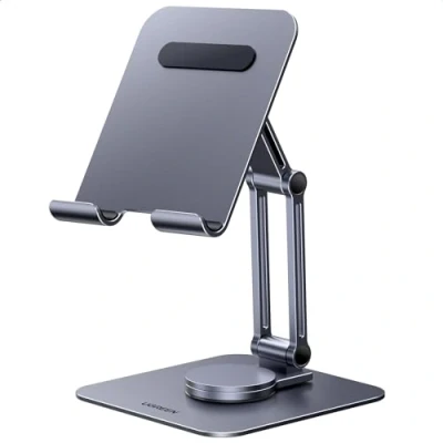 Afbeelding van UGREEN Tablet ständer 360 Drehbar Verstellbar, Halterung iPad Kompatibel mit Pro Air Mini 11 12.9 Galaxy Tab Redmi Pad Huawei MatePad iPhone 15 bis 12,9 Zoll
