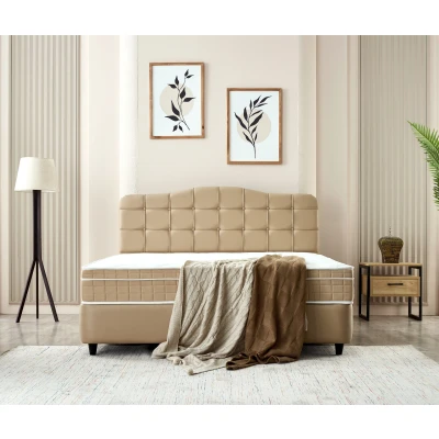 Afbeelding van Boxspring 160x200 cm Taupe Opbergboxspring Marrakech Van Primaviera Deluxe 2 Persoons Ga naar Dekbed Discounter.nl &amp; Profiteer Nu