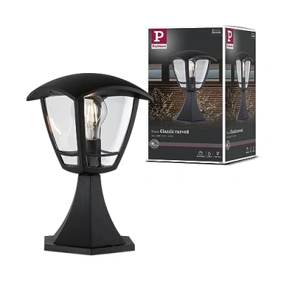 Afbeelding van Paulmann Bolderlamp 28 x 16 cm Classic curved IP44 Zwart