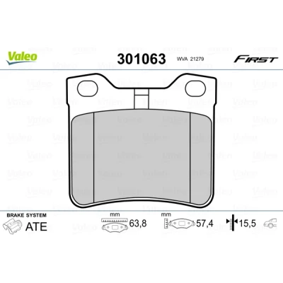 Afbeelding van Valeo Remblokset 301063