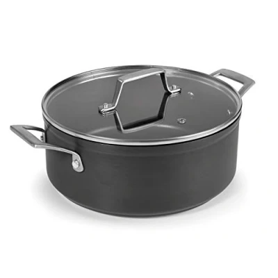 Afbeelding van GEANODISEERDE ALUIN BRAADPAN MET DEKSEL 28X11CM