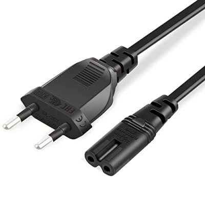 Afbeelding van BICMICE 3M PS5 PS4 PS3 PS2 stroomkabel Xbox Series X, One S, X voeding, 2 polige eurostekker naar C7 Euro 8 dubbele bus kabel