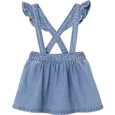 Afbeelding van Vertbaudet Denim rok met bretels