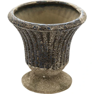 Afbeelding van Clayre &amp; Eef Grijze Bloempot Ø 13*13 cm 6CE1307