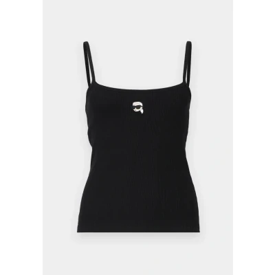 Afbeelding van KARL Lagerfeld IKON Patch TANK Top, Dames, Maat: Large, Black