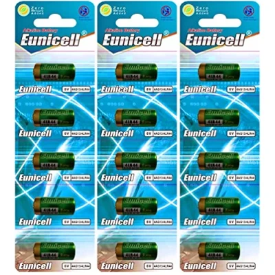 Afbeelding van 15 x 4LR44 6V (3 blisterverpakkingen van 5 batterijen) kwikvrije alkalinebatterijen PX28, 4G13, 476A, L1325 Wegwerp merkproduct Eunicell FBA