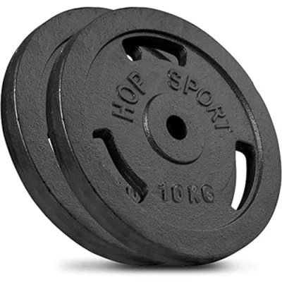 Afbeelding van Hop Sport 20 kg gietijzeren halterschijven naar keuze, set 2 x 10 kg, geschikt voor staven 30 mmset uiterst robuust en vormvast,voor een effectieve krachttraining in je homegym…